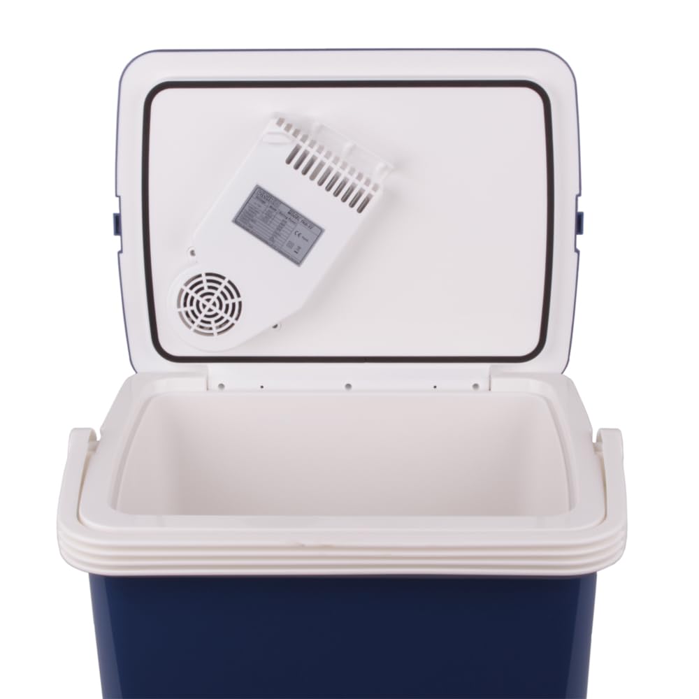 Lodówka kempingowa, 32 l, 12 V, 230 V, termoelektryczna lodówka podróżna (niebieska)
