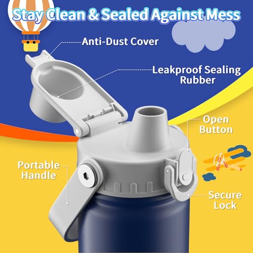 Image of baab 18oz Kids Insulated Water Bottle 18 /8 Stainless Steel Kids Cup 1 Pack
