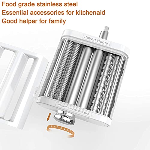 image for Pasta Maker Attachment for KitchenAid Stand Mixers 3 in 1 Set Includes
