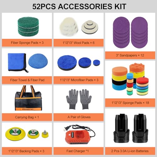 Vkndoynt Mini Brushless Polisher Kit
