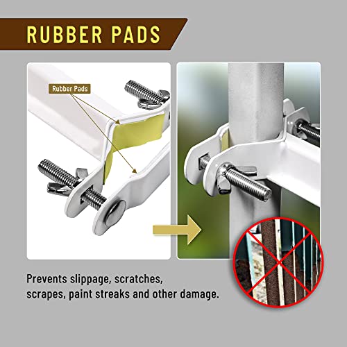 Deck Umbrella Mount - Clamp On Deck Rail Or Fence, Outdoor Universal Patio Umbrella Holder To Holding The Patio Umbrella - Help Maximizing Your Space (Pack Of 2 -White) #TOP4