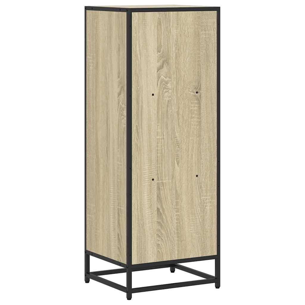 Libreria in rovere Sonoma, 40 x 35 x 107,5 cm, in legno con struttura in metallo, spazio per soggiorno, studio, cameretta dei bambini e corridoio, design moderno, superficie robusta