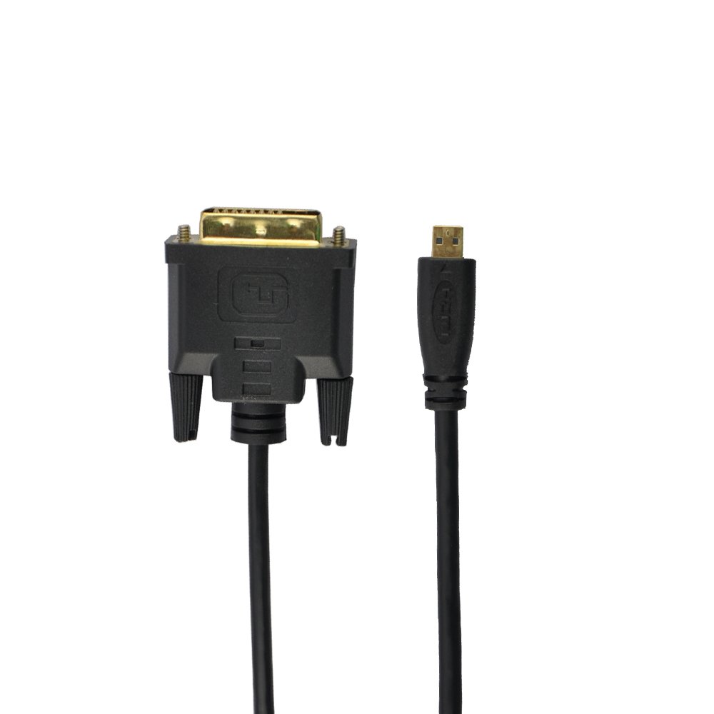 Cable Micro HDMI a DVI seadream negro con conector 24+1 pines resistente 2