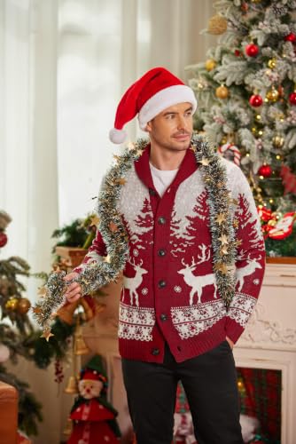 Coofandy Mens Christmas Cardigan Sweater Shawl Collar Knitted Xmas Knitwear | Festive Christmas Sweaters, Button Up Sweater, Holiday Cardigan, Ugly Sweater, Xmas Clothes, Fall Winter Fashion 2026 3 Coofandy Mens Christmas Cardigan Sweater Shawl Collar Knitted Xmas Knitwear | Festive Christmas Sweaters, Button Up Sweater, Holiday Cardigan, Ugly Sweater, Xmas Clothes, Fall Winter Fashion 2026 - Image 4