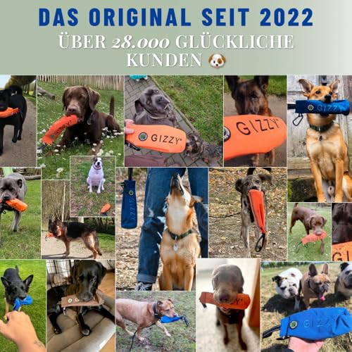 GIZZY® DAS ORIGINAL I Futterdummy Hunde I Robuster Hunde Futterbeutel für alle Rassen I Dummy Hundetraining mit Leckerlies - Die Erziehungshilfe für Hunde I Futterbeutel Hundetraining - Hunde Zubehör