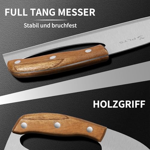 Plys Küchenmesser, Anti rutsch griff kochmesser profi messer, Scharfes Metzgermesser Fleischmesser Geeignet für Küche, Outdoor, Grill, Fleisch