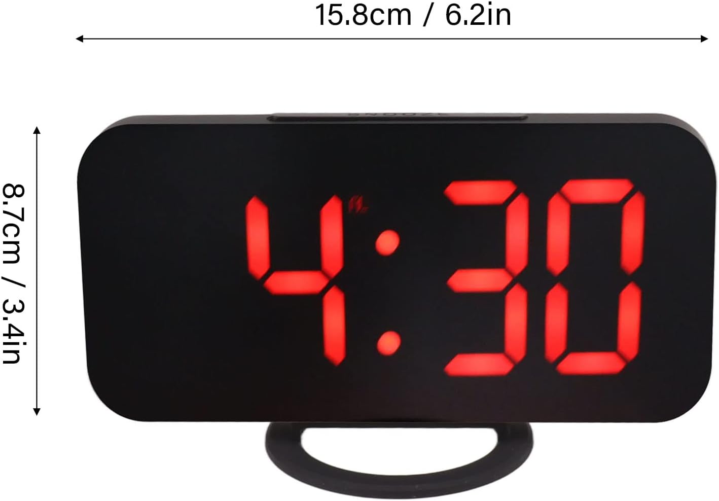 Shanrya Digital Mirror Alarm Clock with included USB power cable