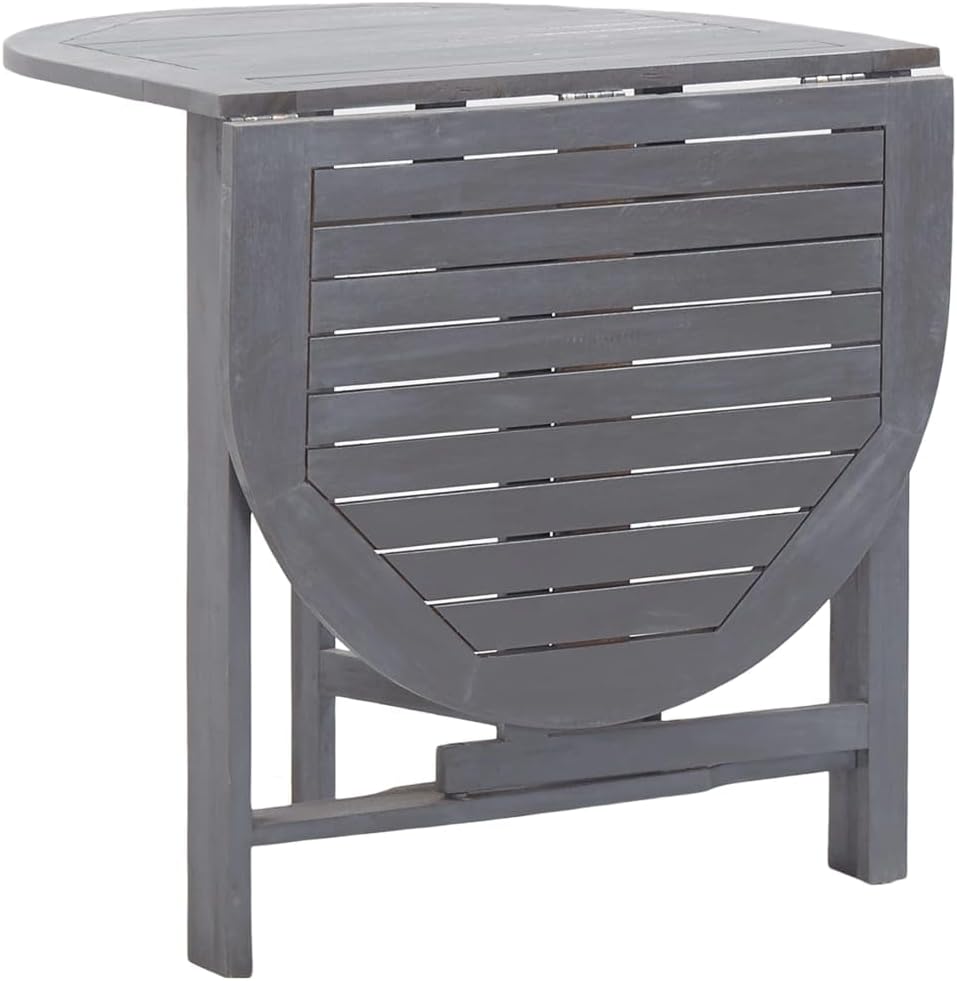 Patio Table,Outdoor Dining Tables,Dinette Tables,Display Tables,Garden Furniture,Snack Tables,Game Tables,for Patios,Decks,Lawns,Gardens,Gray 47.2"x27.6"x29.1" Solid Acacia Wood