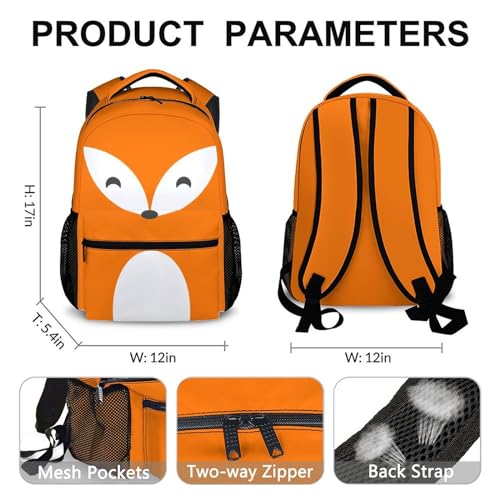 School Backpack for Girls - Fox Girls Backpacks for Kids Student Preschool 17" Bookbag for School Travel2