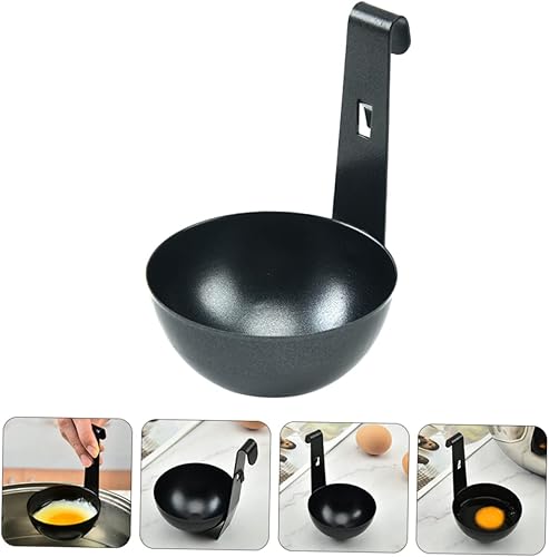 Miniatura 4 de 2pcs Caldera de Huevos Vaporizador de Huevos Hervidos Recipiente de Huevo Hervido Soportes de Microondas Cucharas de Acero Inoxidable Huevo Taza