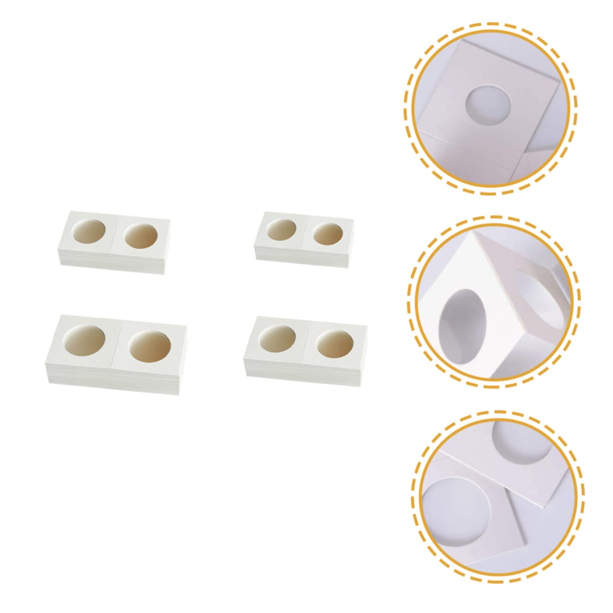 Artibetter Unidades De Soportes De Cartón para Monedas De Colección Surtidos Almacenamiento Seguro para Álbum De Monedas 200 Piezas*4