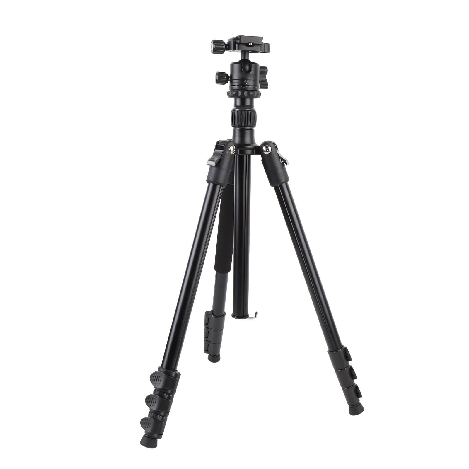 Treppiede Fotocamera Portatile, 64 Pollici Lega Alluminio con | Treppiede da viaggio leggero per fotografia, carico di 4 kg, cuscinetti antiscivolo, altezza regolabile per streaming live