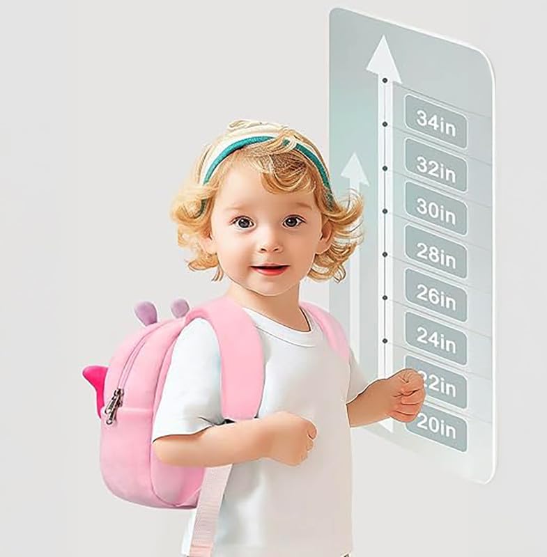 Image of Frantic Cute Backpack for Nursery Children Soft Plush Velvet Cartoon Animal Plush Preschool Mini Travel Bags for Baby Girl & Baby Boy Ideal for Girls, Boys & Toddlers, 2-5 Years