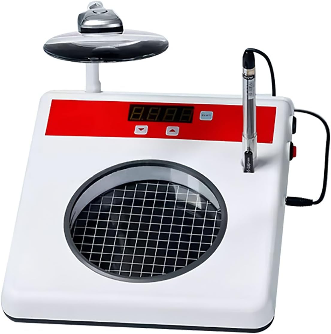 HTDRE Digital Colony Counter for Laboratory, Microbial Detector with LED Display, Counting Capacity 0-9999, for Food, Cosmetics, and Chemicals
