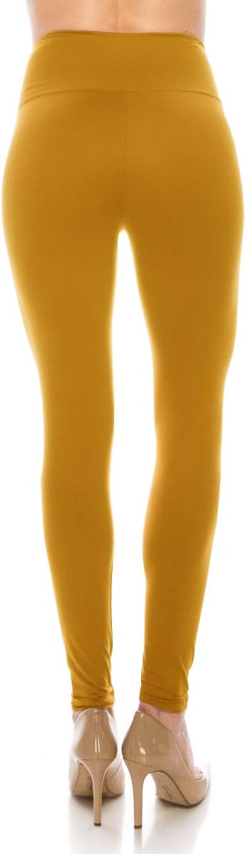 ALWAYS Women's Print Pattern Leggings - Premium Soft Stretch Peach Skin Yoga Pants