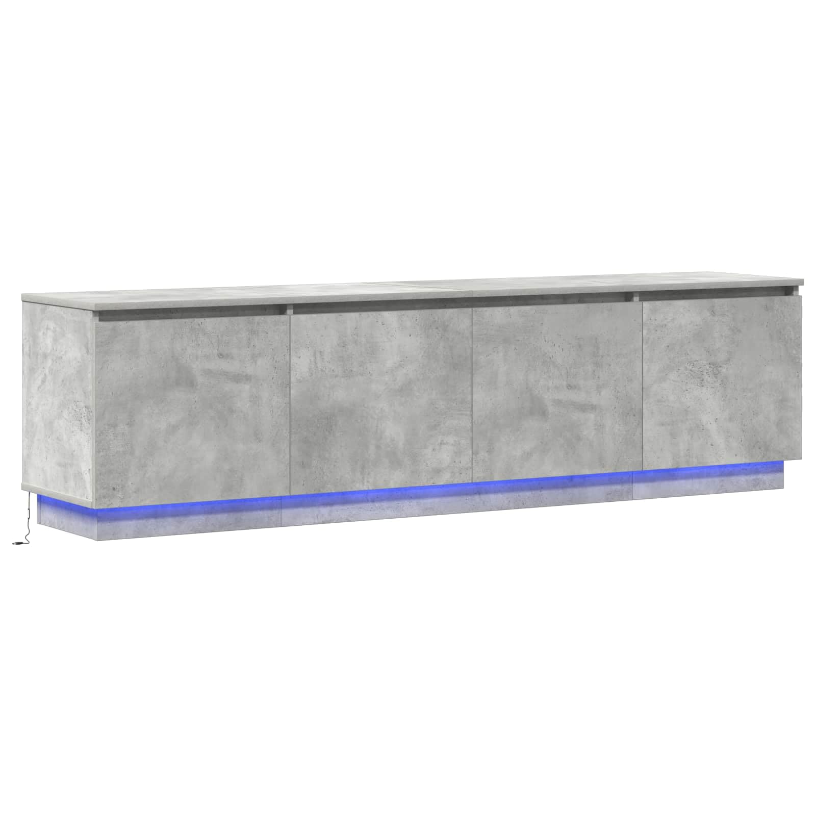 Madera Resistente Con Iluminación LED Estilo Moderno Gris 180x38x49cm