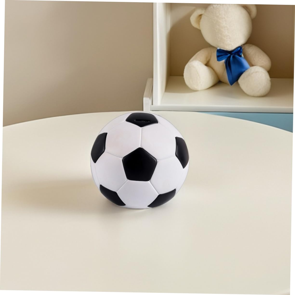 Vinile Salvadanaio 2 Pezzi a Forma di Pallone da Calcio