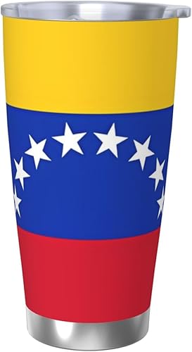 Miniatura 8 de Vaso de 20 onzas con tapa con aislamiento al vacío, de acero inoxidable, con la bandera de Venezuela, taza de café aislada para viajes, taza térmica