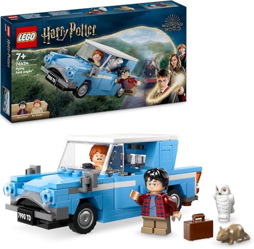 Harry Potter Moto di Hagrid e Harry + Auto Ford Anglia Volante Regalo di Compleanno per Fan del Mondo Magico 76443 + 76424 - Lego - Immagine 2