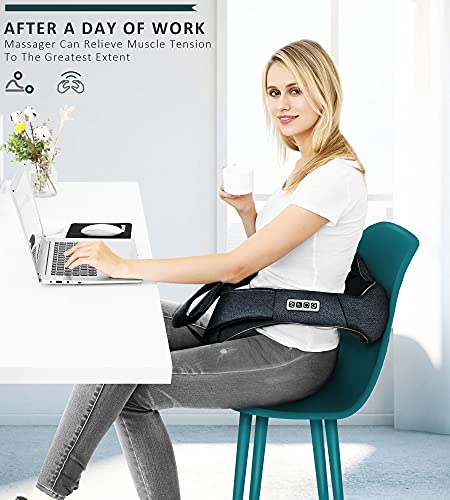 Image of Mo Cuishle Father's Day Dad Gifts, Shiatsu Neck and Back Massager with Heat - Deep Kneading for Shoulder - Ideal Gift for Husband Men Women Mom Him Her - Perfect for Christmas, Mothers Day, Birthdays