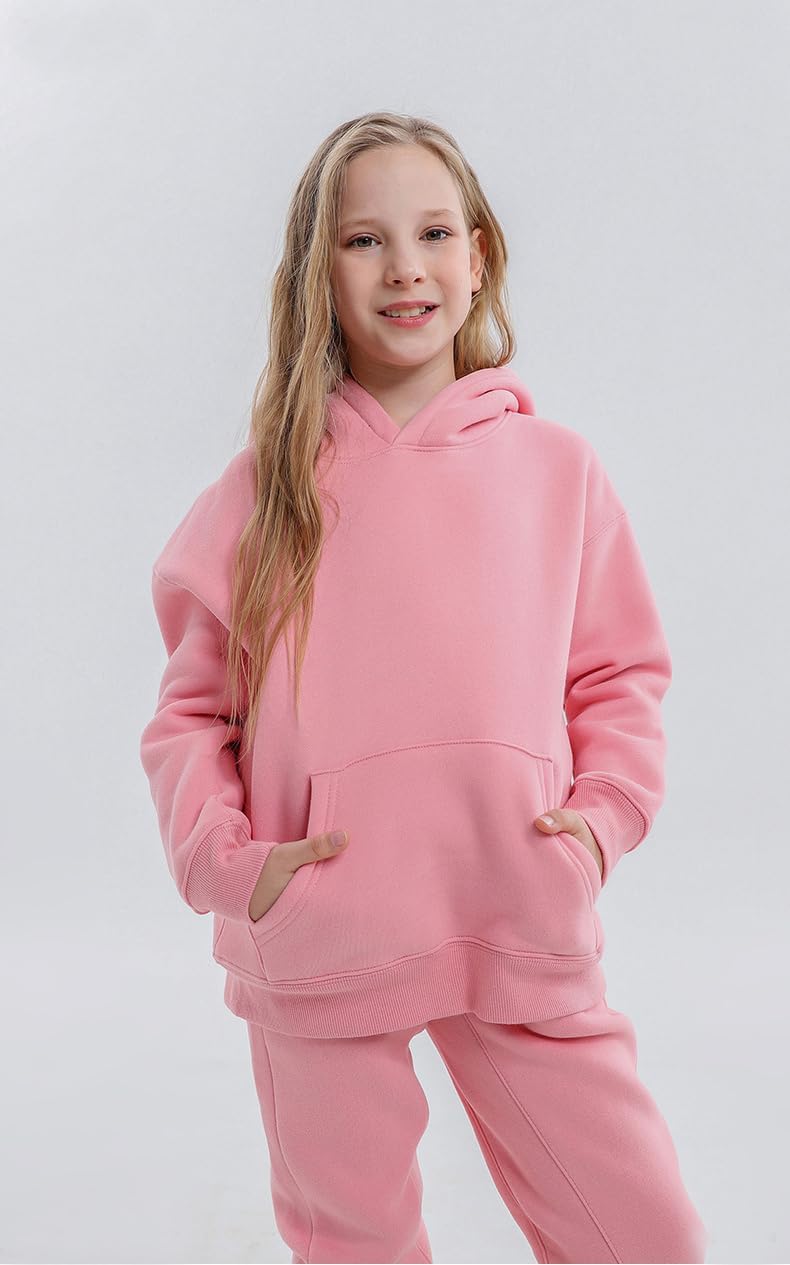 Toddler Boys Girls Sweatshirt Cotton Solid Fall Pullover Hoodie