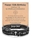 UNGENT THEM 16th Birthday Decorations Coolest Gifts for 16 Year Old Boys Teen Teenage Boy 16 Happy Birthday Bracelet