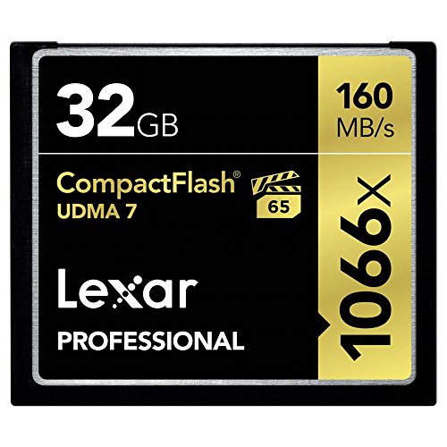 Lexar Professional 1066x Carte Mémoire CompactFlash 32 Go, jusqu'à 160 Mo/s en lecture, Carte CF pour photographe professionnel, vidéaste, passionné (LCF32GCRBEU1066)