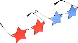 8 Pçs Óculos De Sol Do Dia Da Independência Óculos De Sol Vermelhos Crianças Óculos De Sol Baile De Formatura Novidade Bandeira Americana Ornamento Óculos De Sol Vermelhos Para