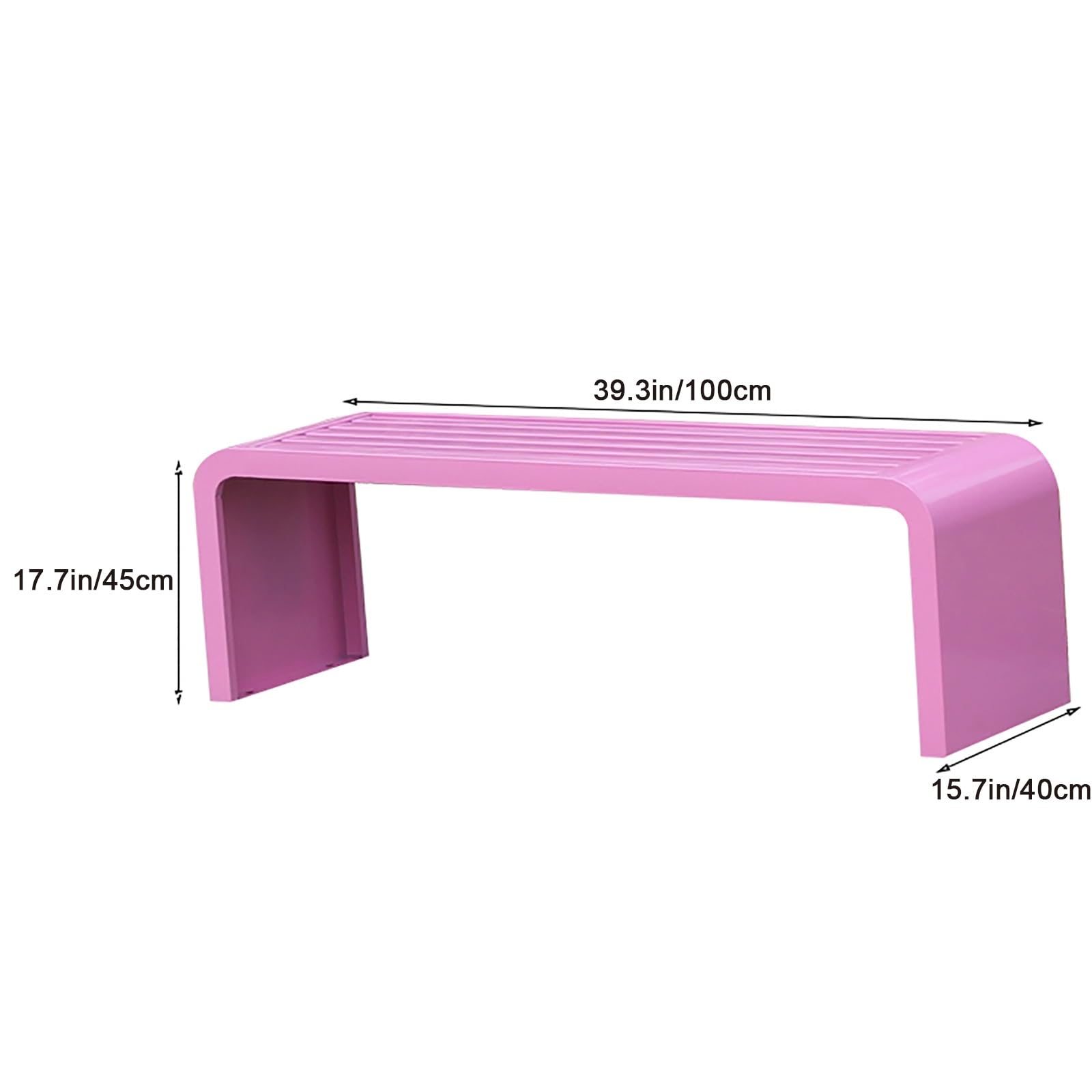 Banco de jardín de metal rojo para exteriores, muebles de patio pequeños para patio, porche y parque, asiento elegante y duradero para jardines y patios