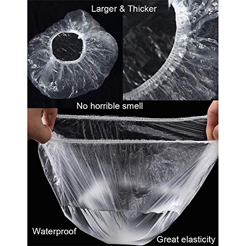 HarrierWing Reusable Bowl Covers with Elastic - Stretch to Fit Plastic Food Cover for Leftovers (4 Size, 60 PCS) - Thumbnail 3