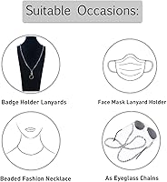 Vista 145 de Cordón para mujer, cordones con cuentas para tarjetas de identificación, soporte para profesores, llavero y correa para collar para mujeres y niñas
