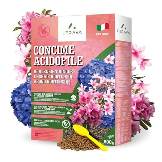 LERAVA® Concime acidofile organico [BIO] - 800g - Concime per acidofile mantiene l'acidità del suolo con fioriture abbondanti - Concime per ortensie, camelie, ciclamini, azalee - concime ortensie
