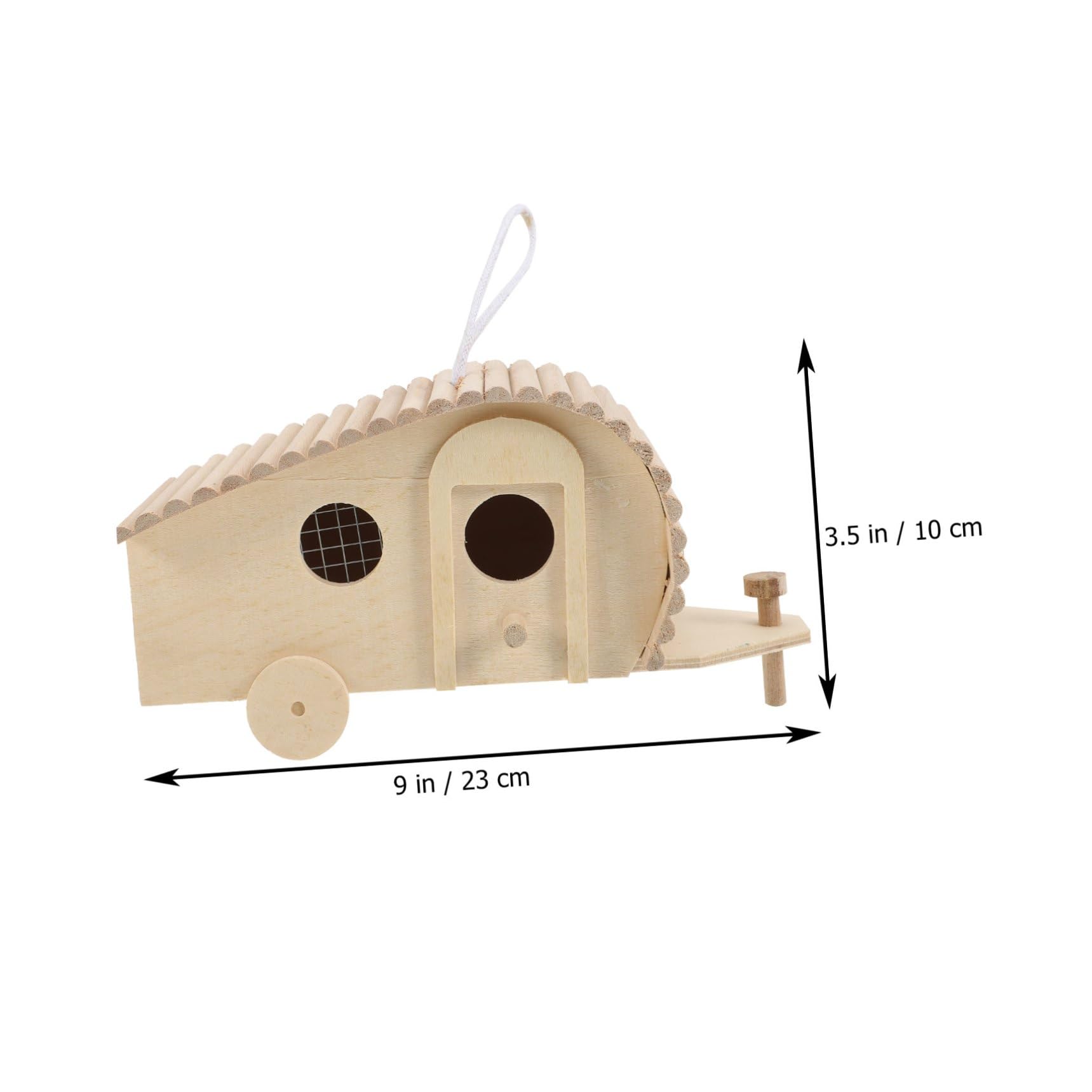 Casa Nido De Madera Natural para Pájaros Pequeños Nido Colgante para Jardín Exterior Decoración De Jardinería Suministros para Mascotas