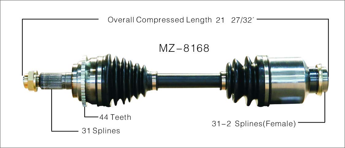malive Amazon.com: TrakMotive MZ-8168 CV Axle : Automotive