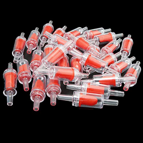 Sjzbin 30Pcs Red One Way Check Valves Aquarium Air Pump Accessories Kit Airline Tubing With Air Stones Check Valves Suction Cups And Connectors #TOP5