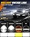 MGLLIGHT 7 Inch LED Headlight Round DOT Approved Classic LED headlights Compatible with JK TJ LJ CJ H6024 Turn Signal Amber White DRL Headlamps, 2PCS