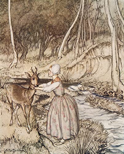Lienzo de Hermanito y Hermanita para decorar tu salón con el arte clásico de Arthur Rackham