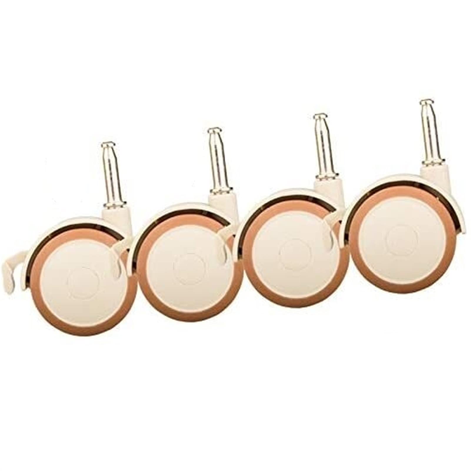 Roulettes pivotantes pour meubles 50 mm silencieuses avec frein pour tige 7mm