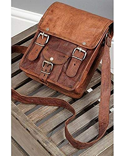 Ls 9X11 Inch Leather Vintage Cross Body Messenger Courier Satchel Bag Gift Men Women ~ Business Work 9X11 Ipad Book #TOP3