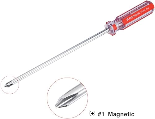 Miniatura 2 de uxcell Destornillador Phillips magnético #1 con eje de acero al cromo vanadio de 6 pulgadas para reparación de mejoras para el hogar y manualidades