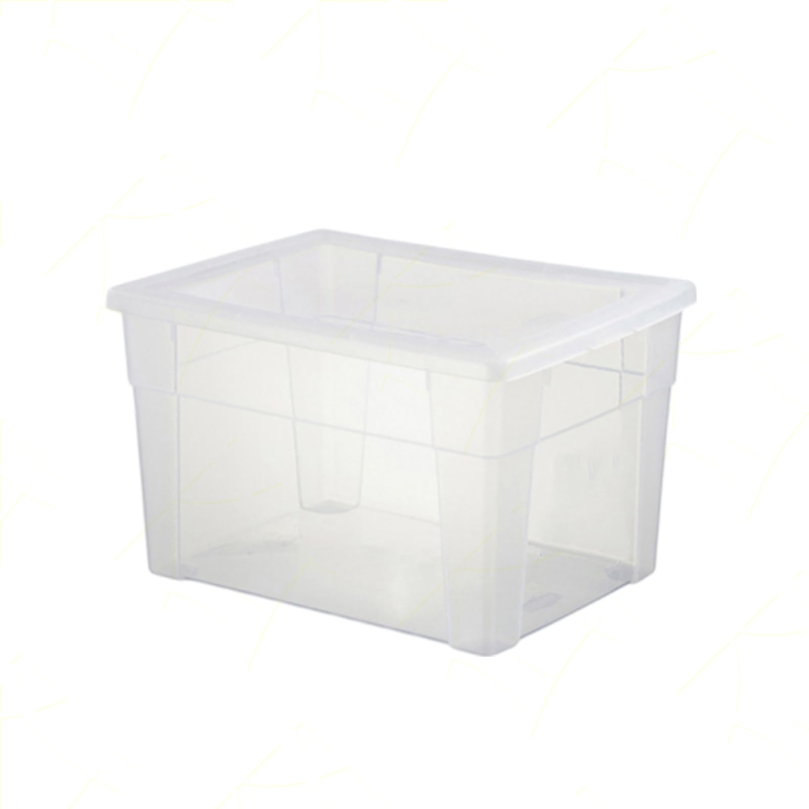 Sicignano | Set 3 Contenitori Storage Visual Box XL High Trasparenti con Coperchio | 39x29x24h cm, 20 Litri | Plastica Alimentare, Multiuso per Casa, Ufficio, Cucina e Garage