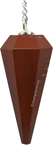 Increíble péndulo de cristal de piedras preciosas para la adivinación Collar de péndulo con cadena de chakras y bola de cristal para curación Reiki