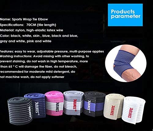 Runworld (1 Pair Arm & Elbow Brace Compression Bandage Wraps Sleeve for Men Women Tennis Elbow, Golfers Elbow, Tendonitis, Arthritis, Weightlifting, Joint Pain Relief, Injury Recovery (Black)
