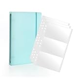3×5” index card Binder organizer with 3-Pocket Double-Sided Sleeves, Index card holder box folder for recipes Flashcards, portable notecards case storage
