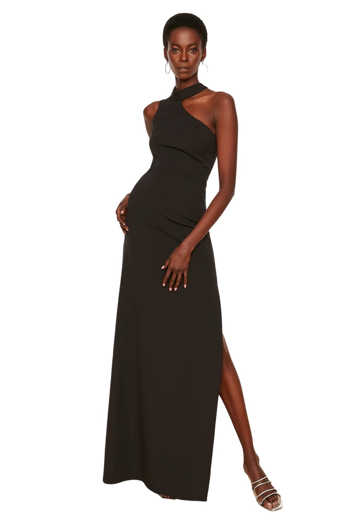 Trendyol Women Maxi Shift Regular Woven Evening Dress Schwarz