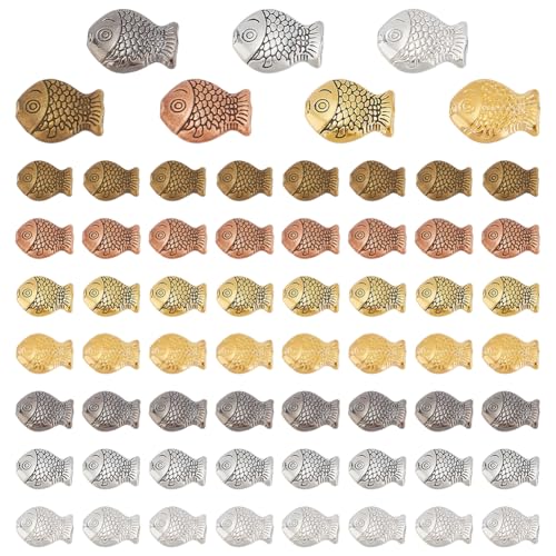 Perles d'espacement poisson style tibétain pour la confection de colliers durables