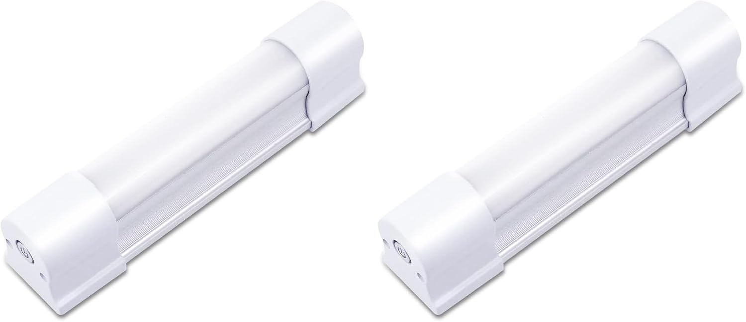 LETOUR LED Tube Magnetic Light Bar Work Lights 2000 Lumens 2600mAh 5 Lighting Options Camping Lantern USB Rechargeable Portable Battery Powered Lights with 2 Magnets Endurance for 40 Hours (Pack of 2)