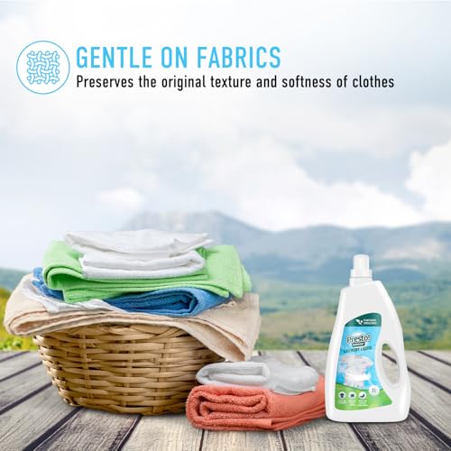 Image of Amazon Brand - Presto! Plant Powered Laundry Liquid | 2 Litres | Eco-Friendly, Skin-Safe & Effective Cleaning | Gentle on Fabrics | Made in India