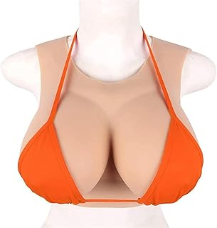 WXLPCGO Senos Artificiales Pechos de Silicona Formas Realistas Tetas Falsas para Transgéneros Mastectomía Travestis Drag Queen(Size:Copa E,Color:Amarillo)