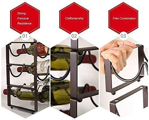 Soporte para 12 botellas de vino de acero miniatura 5